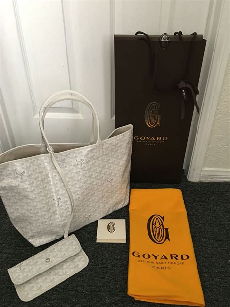 goyard pouch white|goyard pouch price.